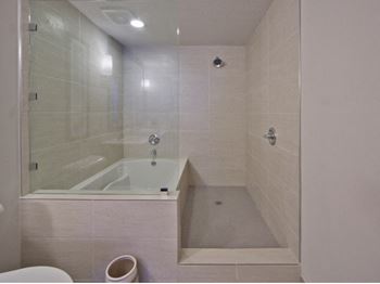 Spacious bathrooms